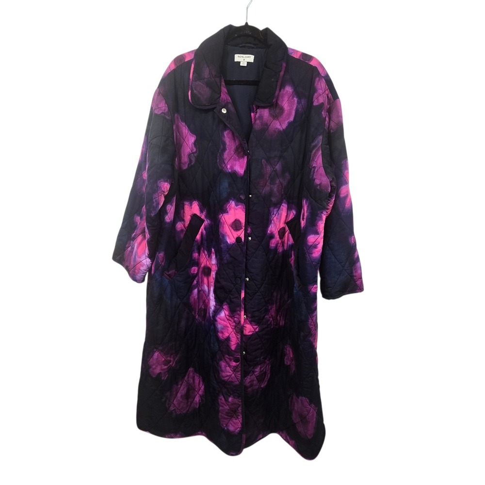 Rachel Comey x Target Puffer Coat Women 3X Purple Pink Floral Quilted Jacket